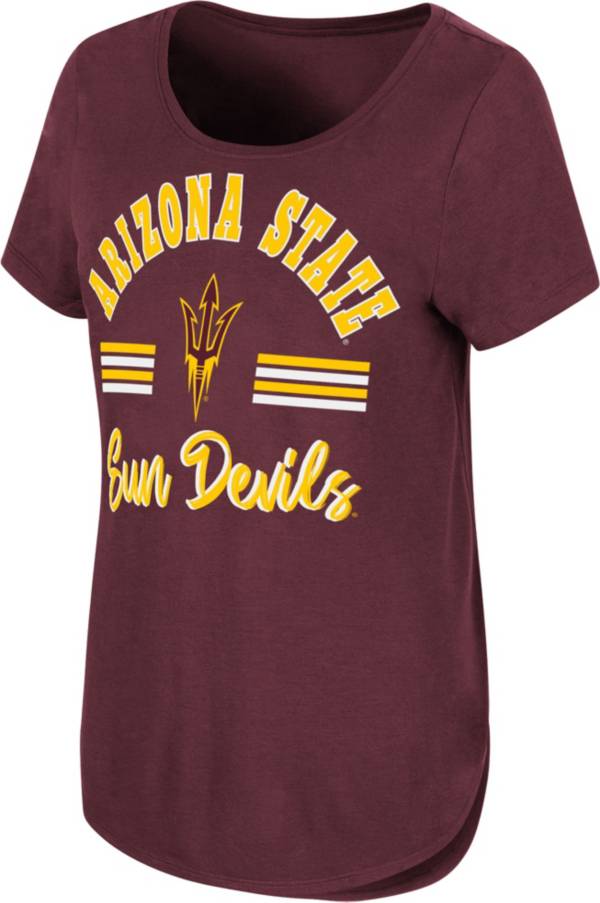 Colosseum Women's Arizona State Sun Devils Maroon Shaka Scoop-Neck T-Shirt