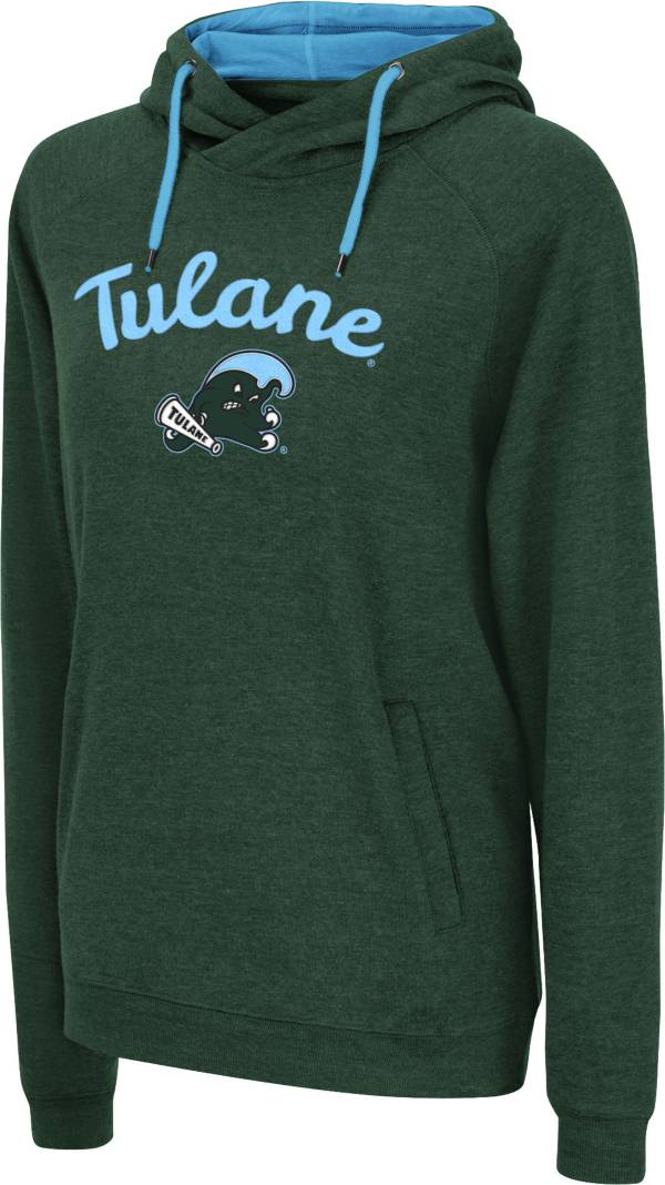 Colosseum Women's Tulane Green Wave Olive Pullover Hoodie