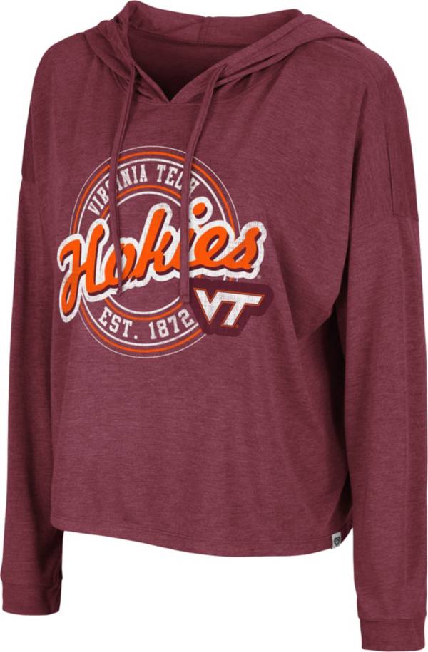 Colosseum Women's Virginia Tech Hokies Maroon Cody Meet & Greet Hooded Long Sleeve T-Shirt