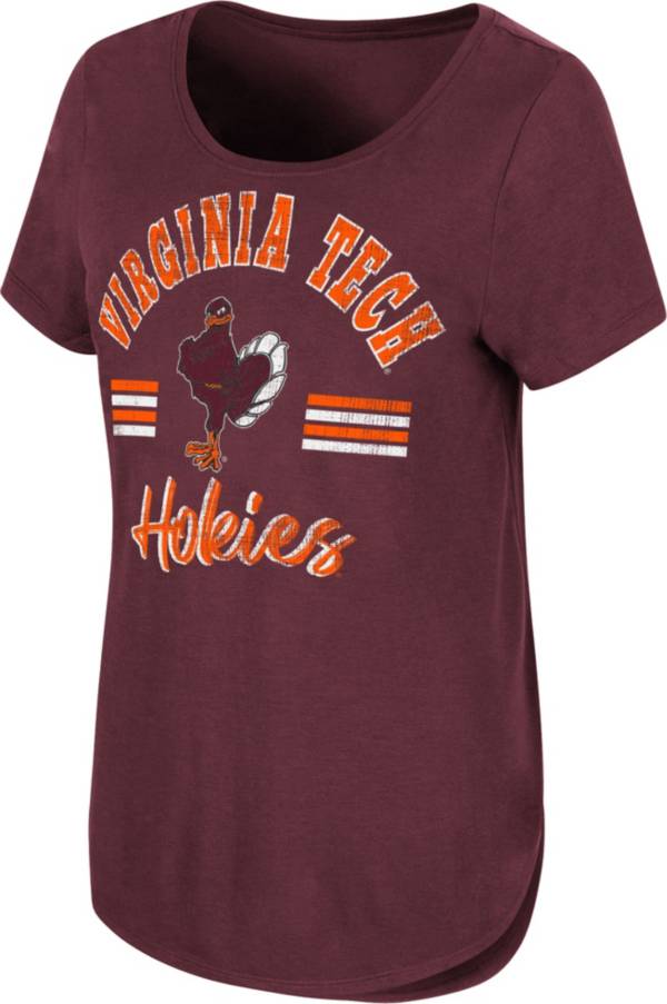 Colosseum Women's Virginia Tech Hokies Maroon Shaka Scoop-Neck T-Shirt product image