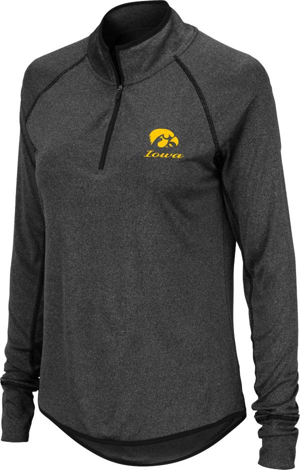 Colosseum Women's Iowa Hawkeyes Black Stingray Quarter-Zip Shirt product image