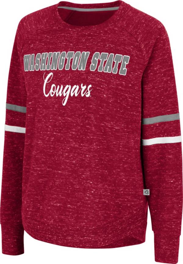 Colosseum Women's Washington State Cougars Crimson Beach Break Pullover Sweatshirt product image