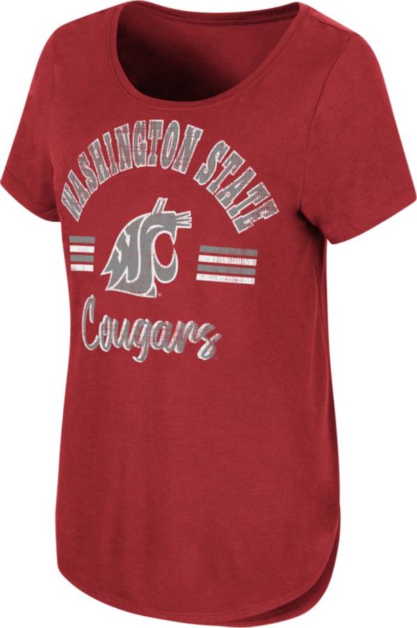 Colosseum Women's Washington State Cougars Crimson Shaka Scoop-Neck T-Shirt product image