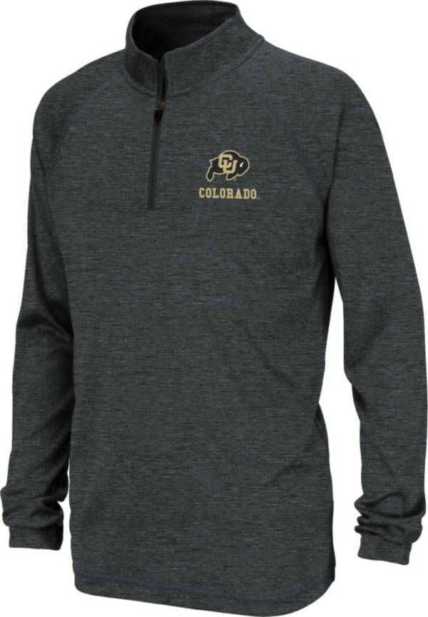 Colosseum Youth Colorado Buffaloes Black Quarter-Zip Pullover Shirt product image