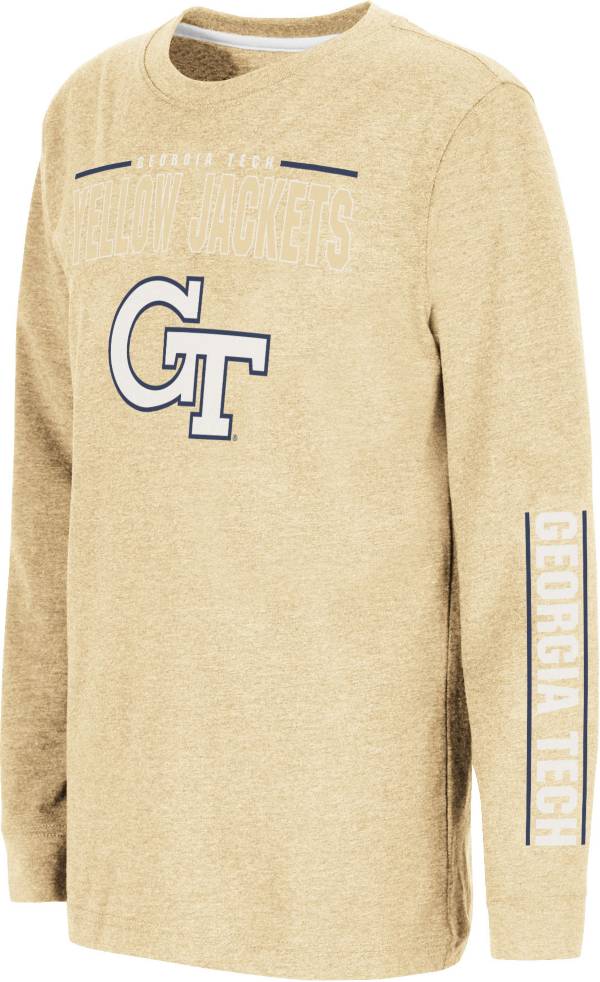 Colosseum Youth Georgia Tech Yellow Jackets Gold West Long Sleeve T-Shirt product image