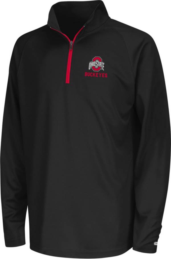 Colosseum Youth Ohio State Buckeyes Black Quarter-Zip Pullover Shirt product image