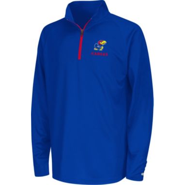 sorry, Colosseum Youth Kansas Jayhawks Blue Quarter-Zip Pullover Shirt is currently out of stock