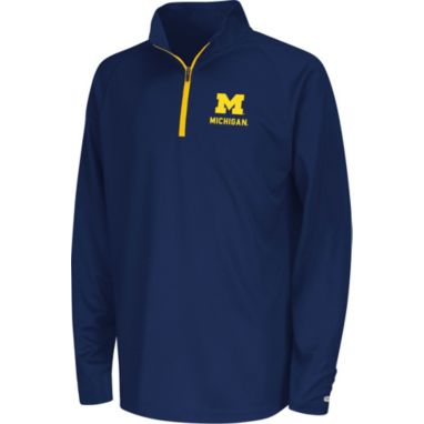 sorry, Colosseum Youth Michigan Wolverines Blue Quarter-Zip Pullover Shirt is currently out of stock