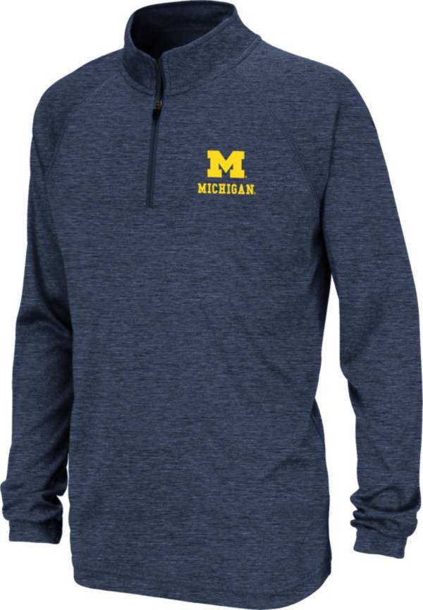 Colosseum Youth Michigan Wolverines Blue Quarter-Zip Pullover Shirt product image
