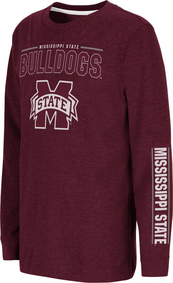 Colosseum Youth Mississippi State Bulldogs Maroon West Long Sleeve T-Shirt