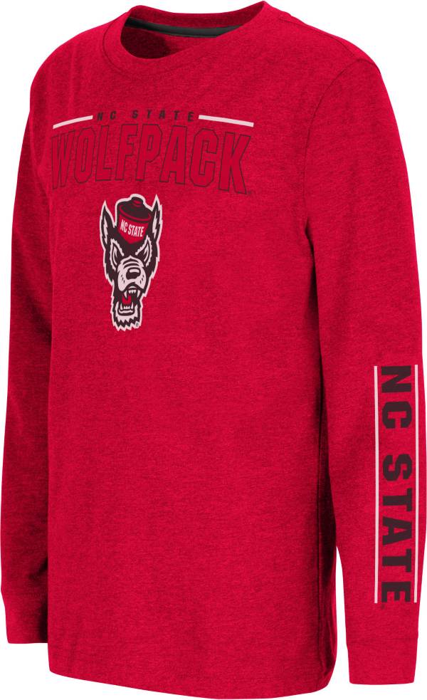 Colosseum Youth NC State Wolfpack Red West Long Sleeve T-Shirt