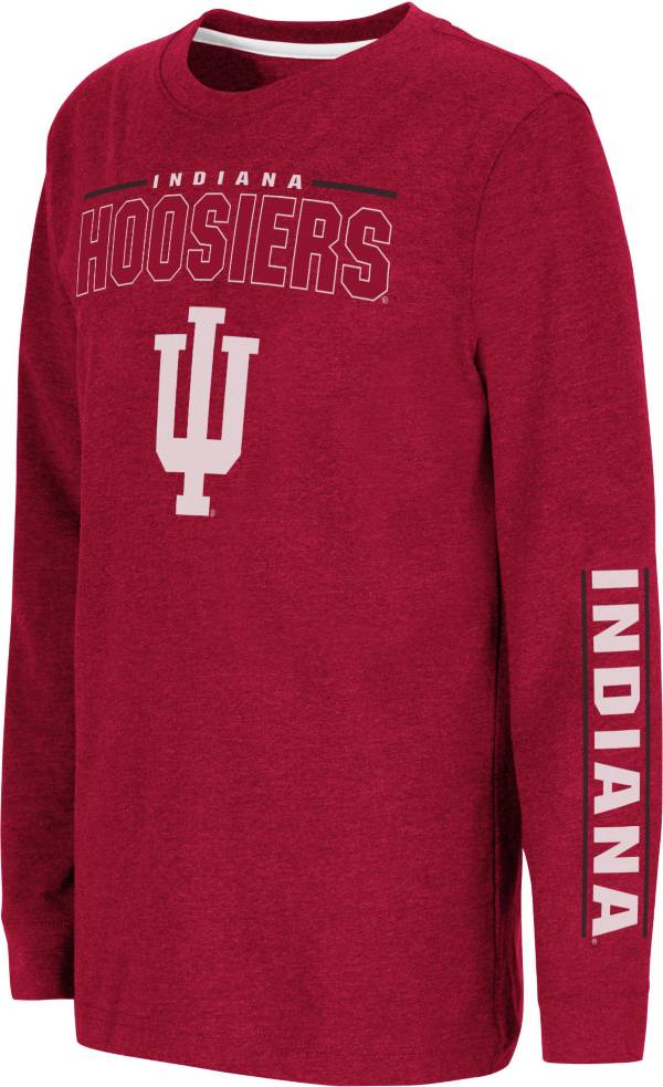 Colosseum Youth Indiana Hoosiers Crimson West Long Sleeve T-Shirt