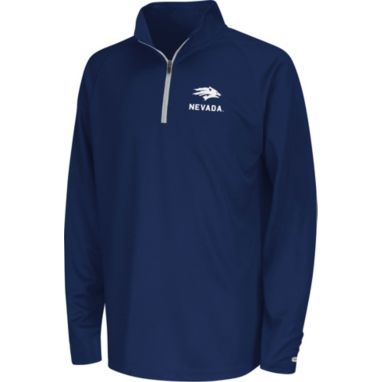 sorry, Colosseum Youth Nevada Wolf Pack Blue Quarter-Zip Pullover Shirt is currently out of stock