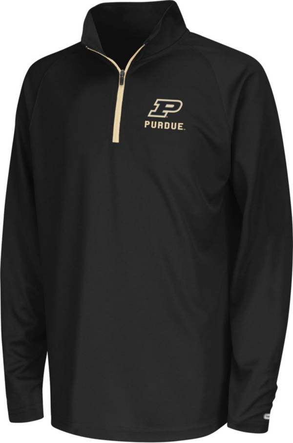 Colosseum Youth Purdue Boilermakers Black Quarter-Zip Pullover Shirt product image