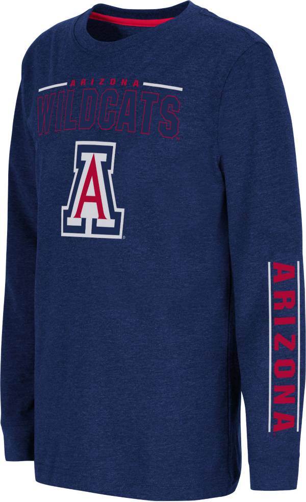 Colosseum Youth Arizona Wildcats Navy West Long Sleeve T-Shirt