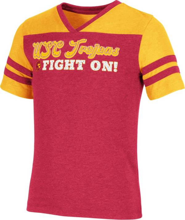 Colosseum Girl's USC Trojans Cardinal Aloha Football T-Shirt