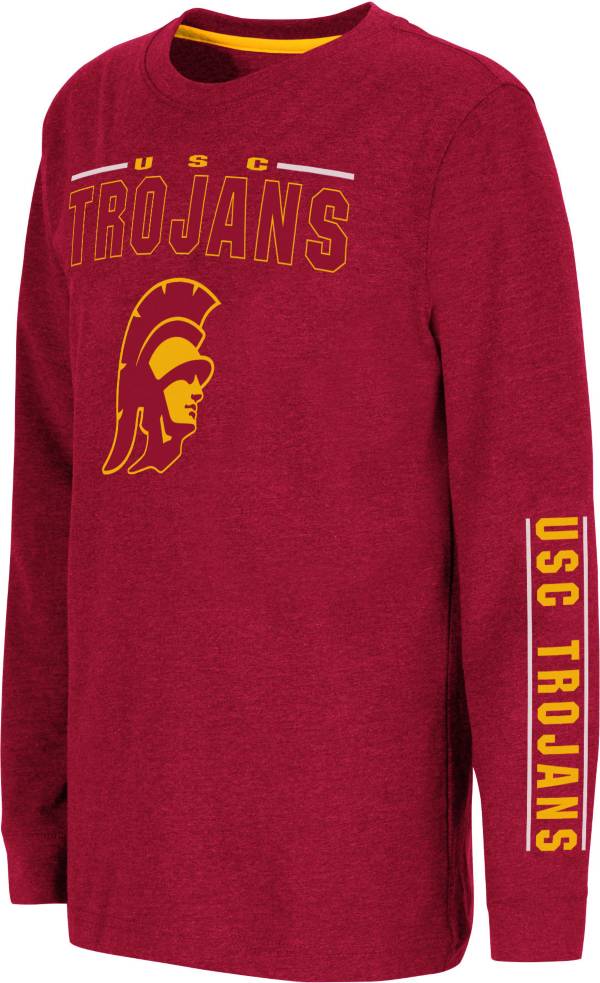 Colosseum Youth USC Trojans Cardinal West Long Sleeve T-Shirt