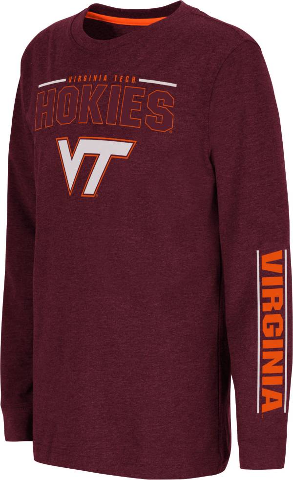 Colosseum Youth Virginia Tech Hokies Maroon West Long Sleeve T-Shirt