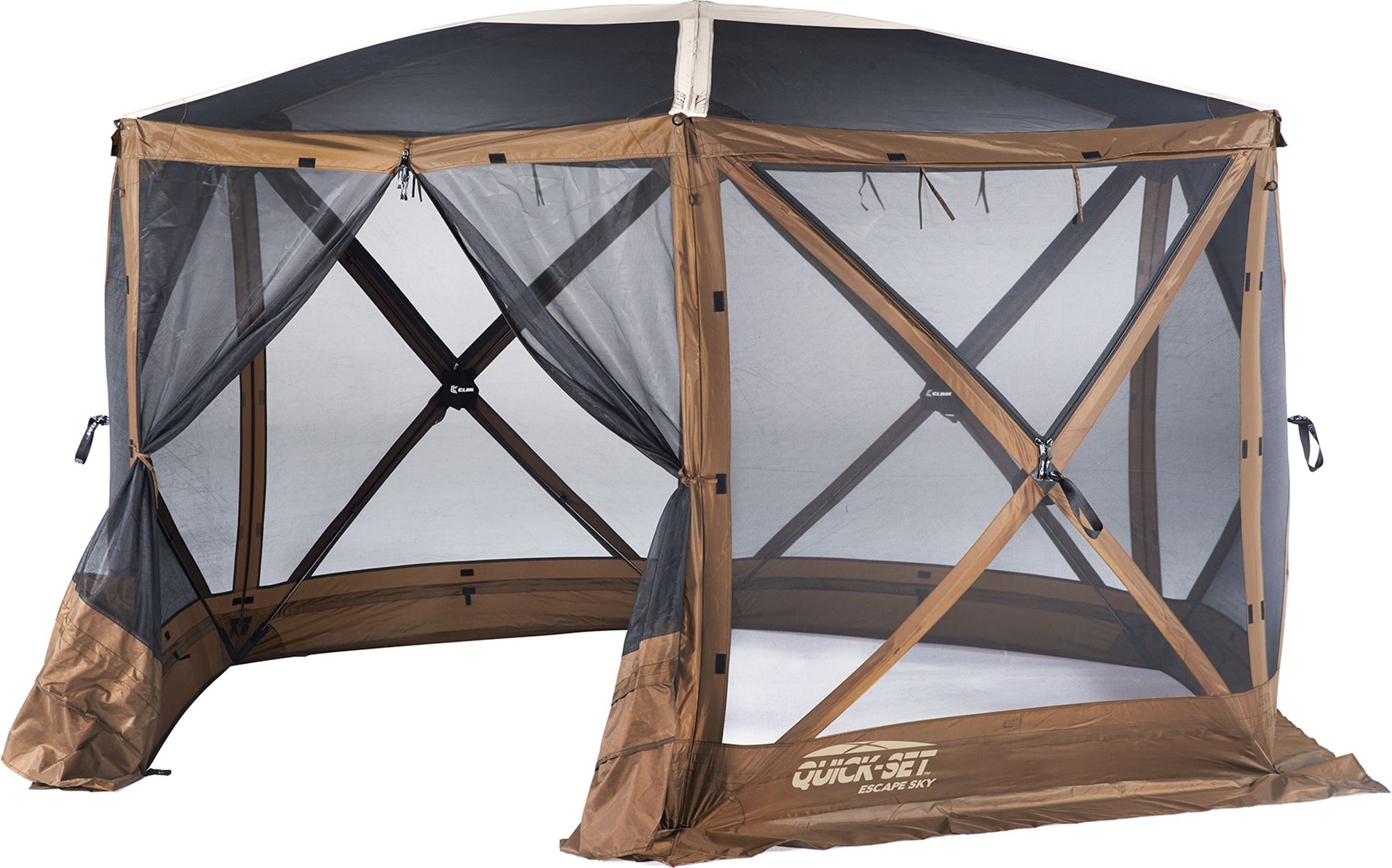 Clam Outdoors Sky Screen 6 Side Shelter with Screen Roof Sansujyuku sansujyuku.com