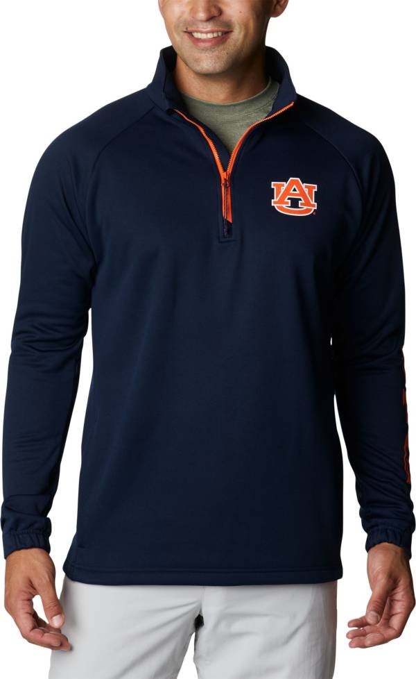 Columbia Men's Auburn Tigers Blue PFG Terminal Tackle Quarter-Zip Pullover Shirt product image