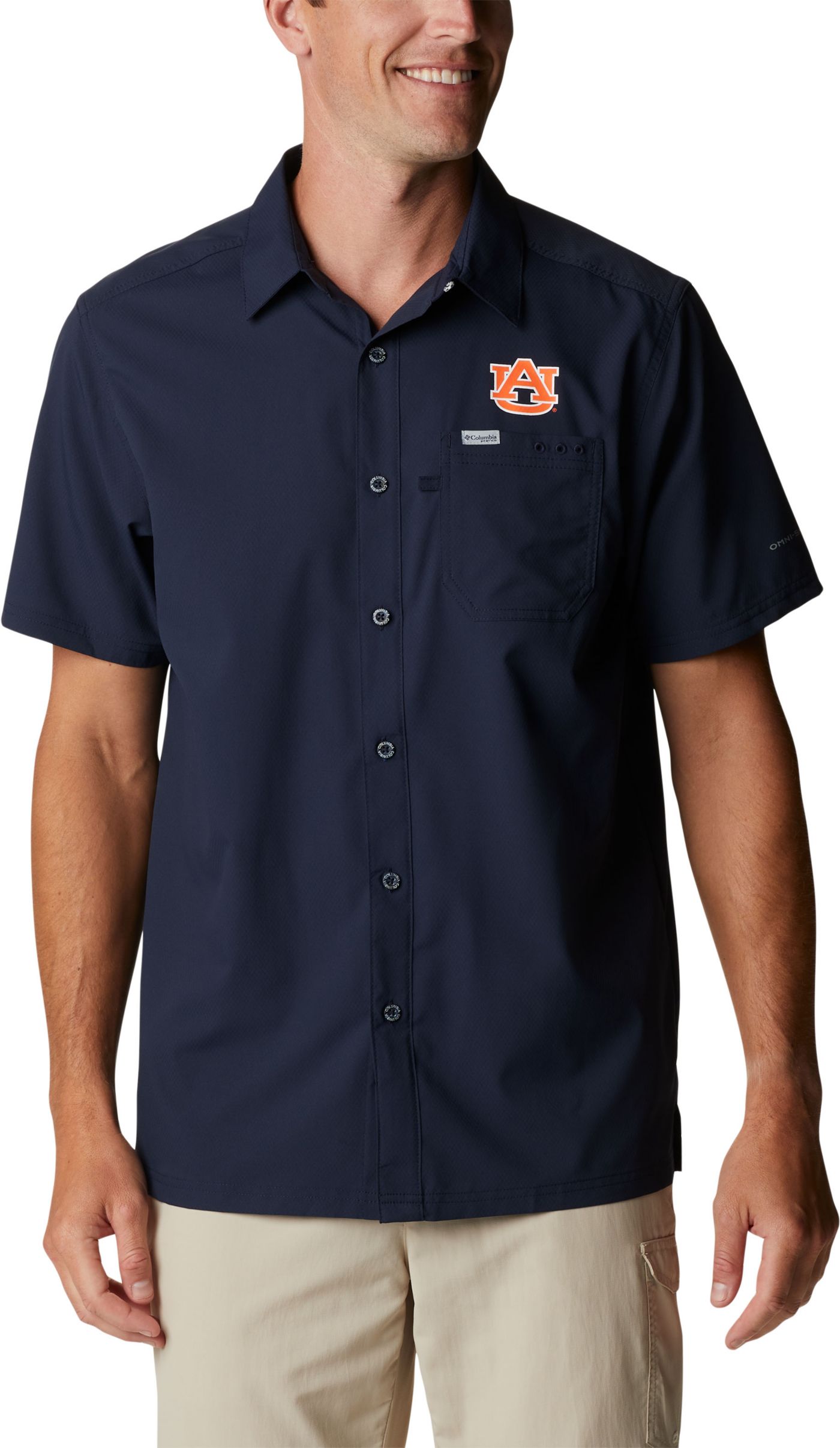 Auburn button store down