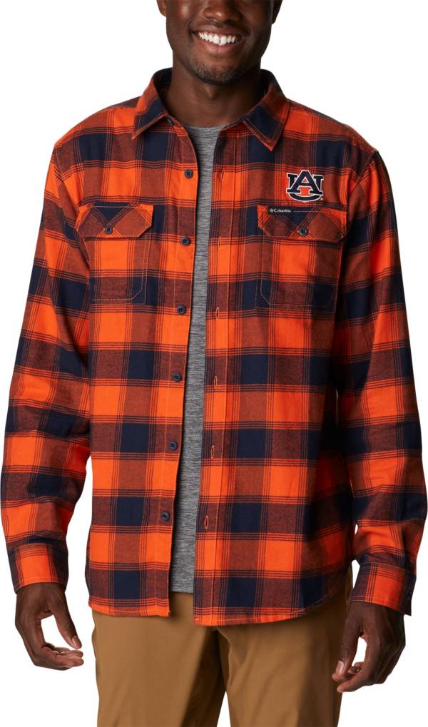 orange lumberjack shirt