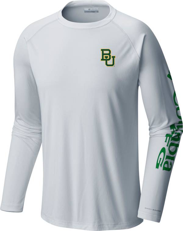 Columbia Men's Baylor Bears White Terminal Tackle Long Sleeve T-Shirt product image