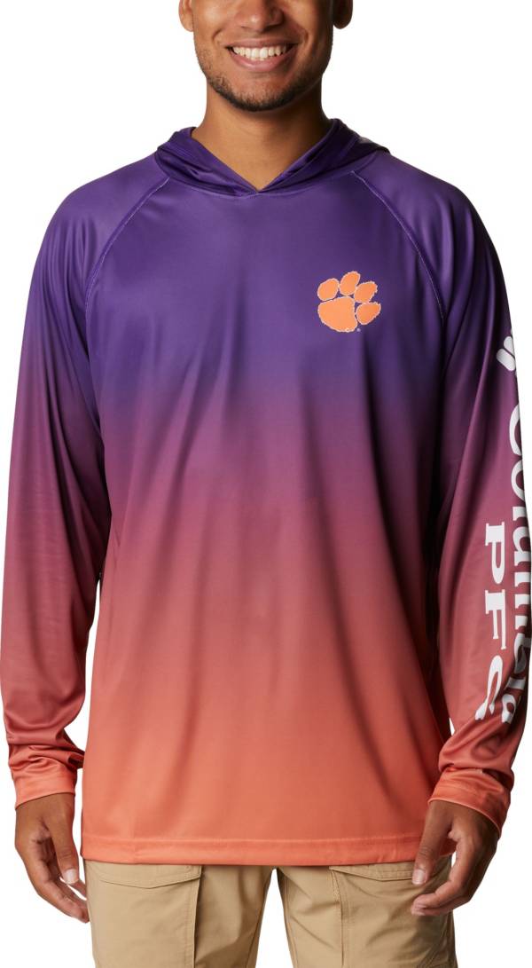 Columbia Men's Clemson Tigers Regalia PFG Super Terminal Tackle Long Sleeve Hooded T-Shirt product image