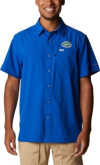 Men's Columbia PFG Royal Florida Gators Slack Tide Camp Button