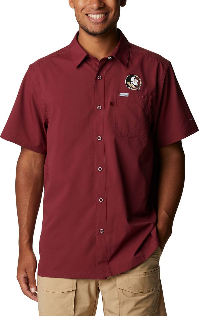 Men's Milwaukee Brewers Columbia Navy Slack Tide Long Sleeve Button-Up Shirt