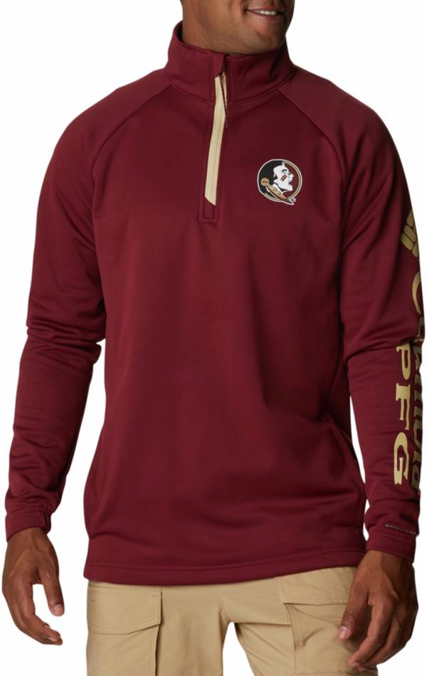 Columbia Men's Florida State Seminoles Garnet CLG Terminal Tackle&trade; Fleece ¼ Zip