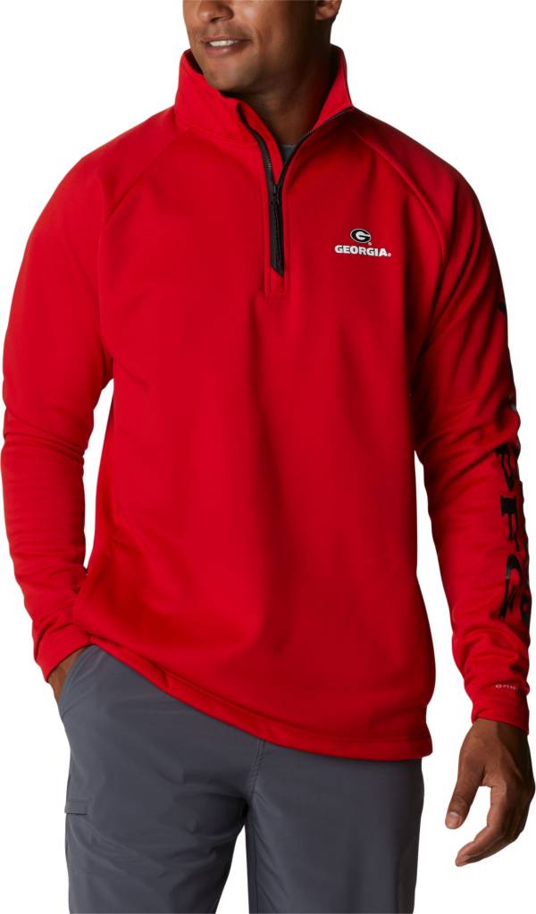 Columbia Men's Georgia Bulldogs Red PFG Terminal Tackle Quarter