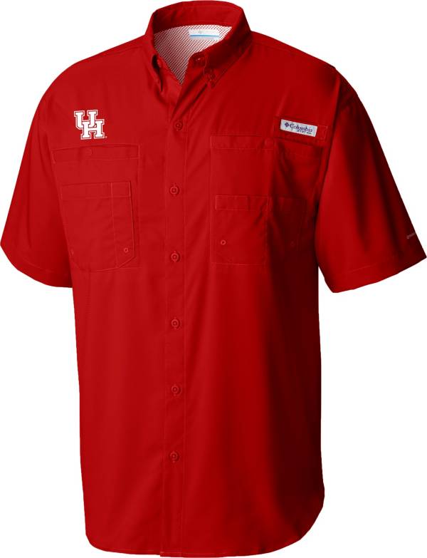 Columbia Men's Houston Cougars Red Tamiami Button Down Shirt product image