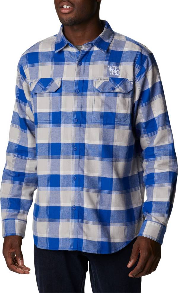 Columbia Men's Kentucky Wildcats Blue CLG Flare Gun&trade; Flannel Long Sleeve Shirt