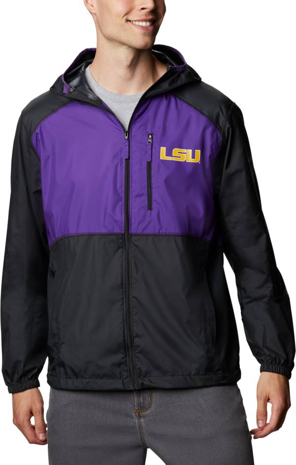 Columbia Men's LSU Tigers Black Flash Forward Full-Zip Jacket