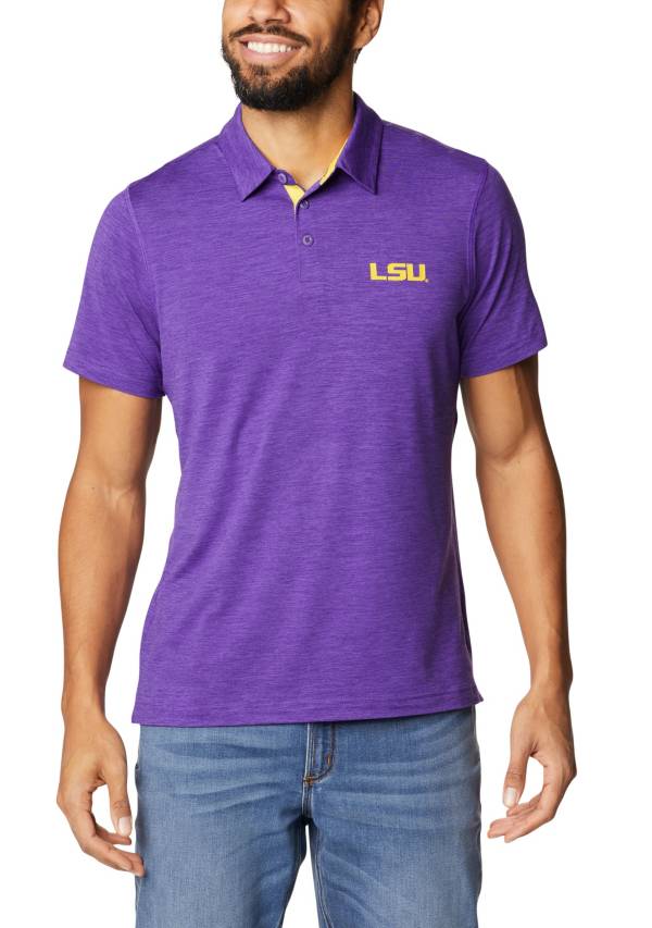 Columbia Men's LSU Tigers Purple Tech Trail Polo