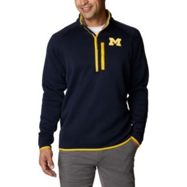 sorry, Columbia Men's Michigan Wolverines Blue Canyon Point Half-Zip Pullover Fleece Jacket is currently out of stock