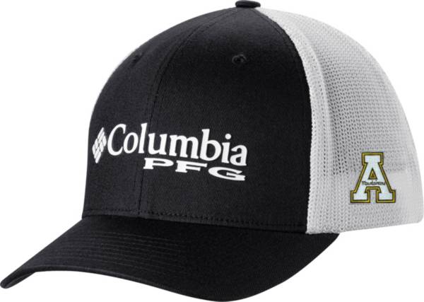 Columbia Men's Appalachian State Mountaineers Black PFG Mesh Adjustable Hat