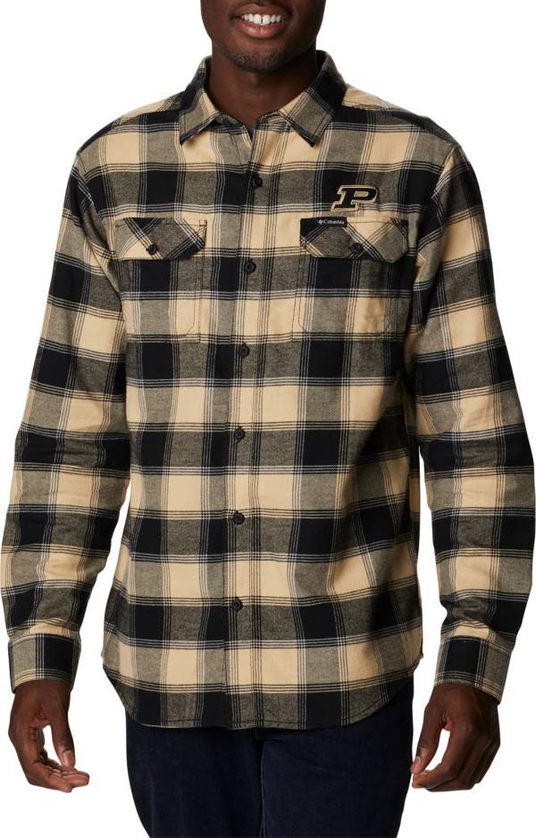 Columbia Men's Purdue Boilermakers Black CLG Flare Gun&trade; Flannel Long Sleeve Shirt