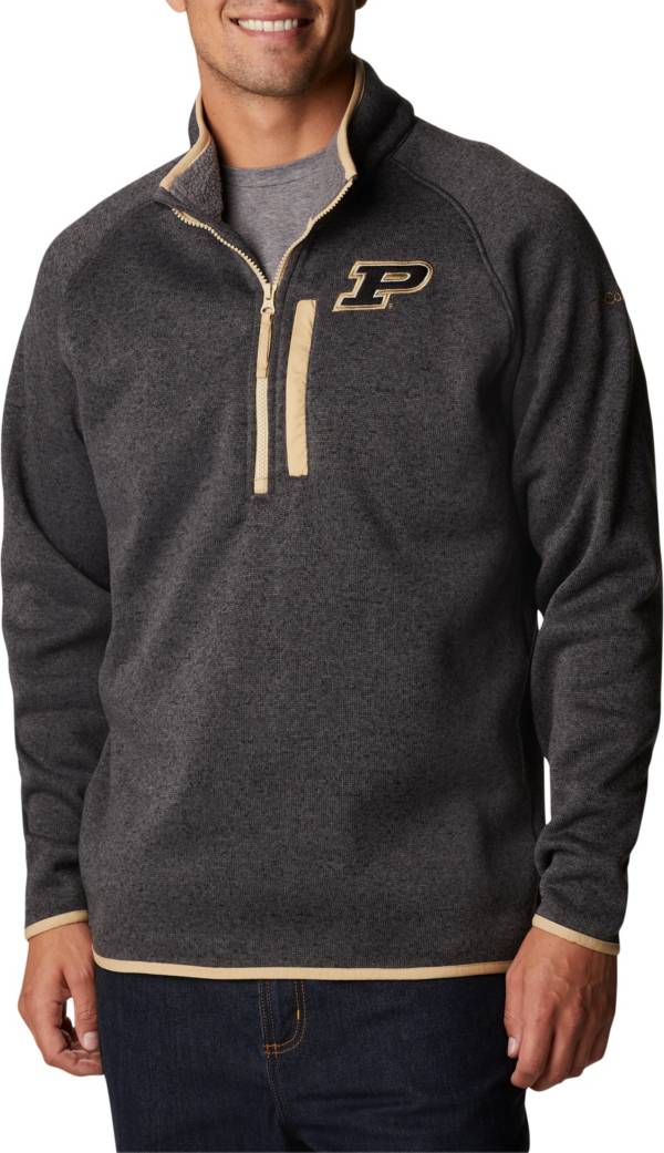 Columbia Men's Purdue Boilermakers Grey CLG Canyon Point&trade; Sweater Fleece 1/2 Zip