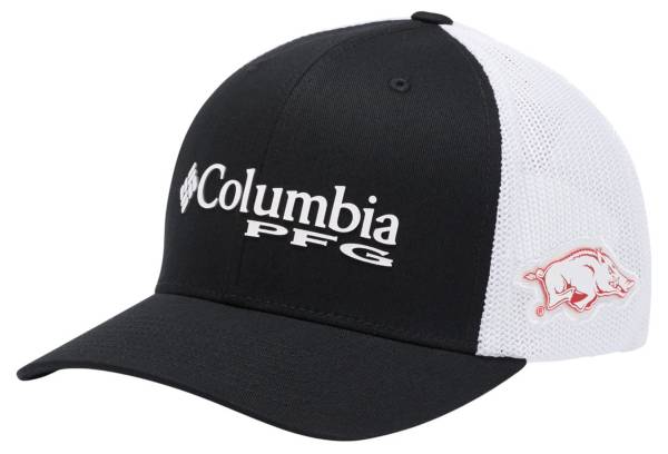 Columbia Men's Arkansas Razorbacks PFG Mesh Adjustable Trucker Hat