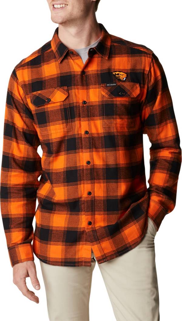 Columbia Men's Oregon State Beavers Orange CLG Flare Gun&trade; Flannel Long Sleeve Shirt