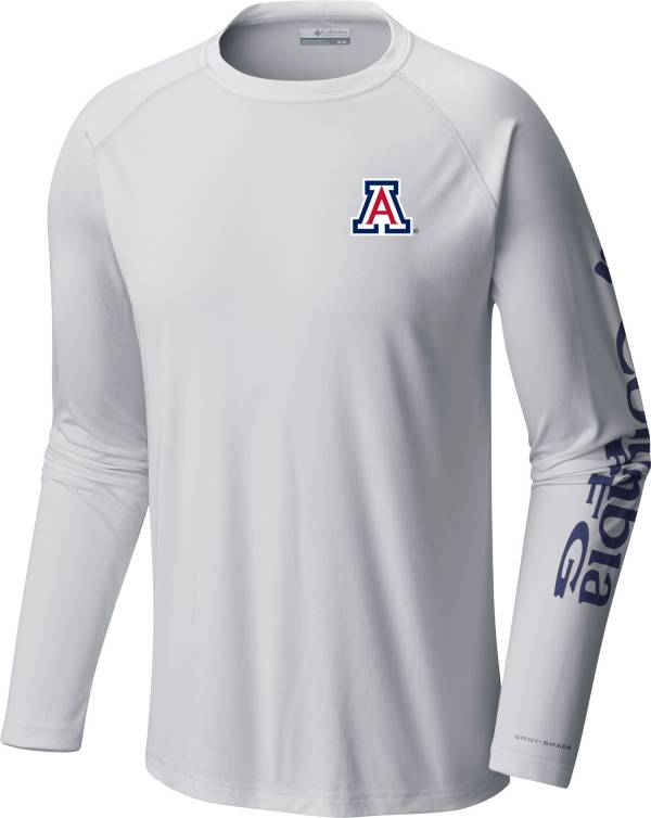 Columbia Men's Arizona Wildcats White Terminal Tackle Long Sleeve T-Shirt