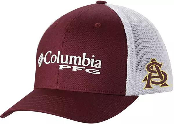 Columbia Men's Arizona State Sun Devils Maroon PFG Adjustable Hat, Red