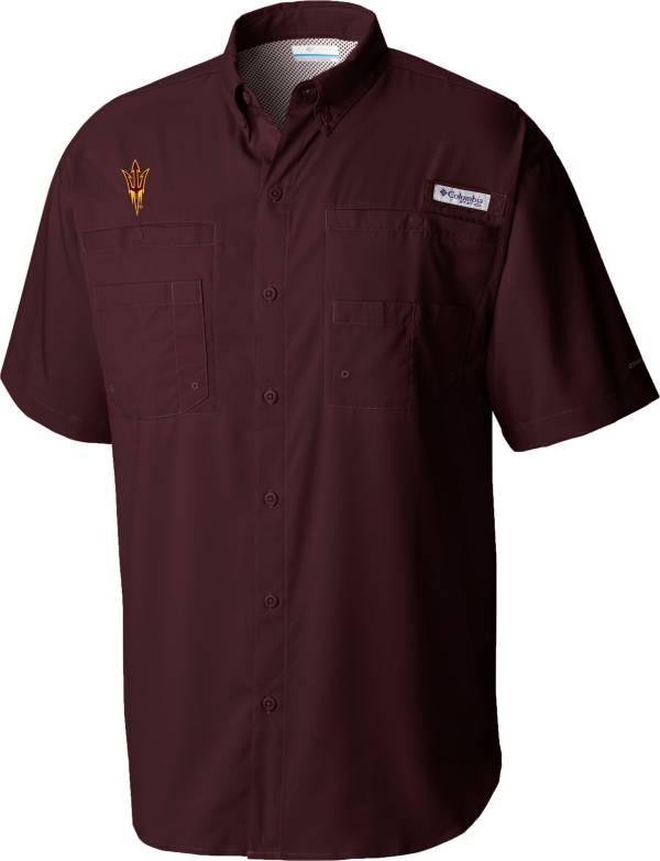 Columbia Men's Arizona State Sun Devils Maroon Tamiami Button Down Shirt product image