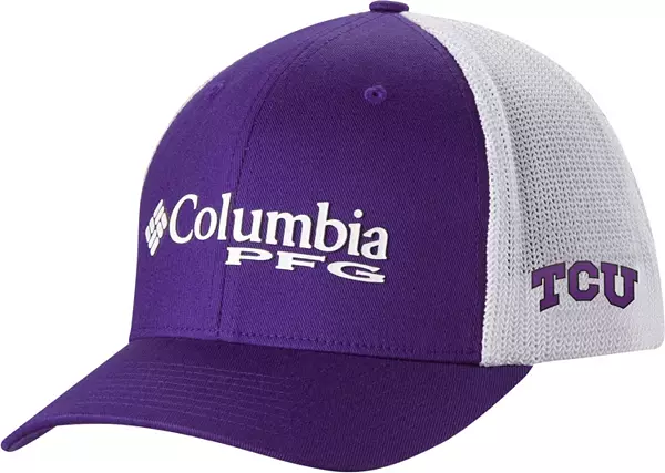 Columbia Men's TCU Horned Frogs Purple PFG Mesh Adjustable Hat