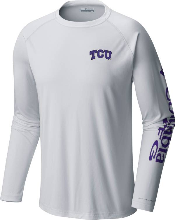 Columbia Men's TCU Horned Frogs White Terminal Tackle Long Sleeve T-Shirt product image