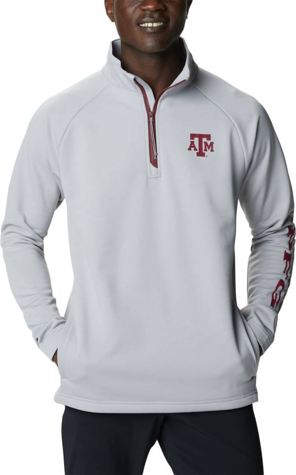 Columbia Men's Texas A&M Aggies Grey PFG Terminal Tackle Quarter-Zip ...