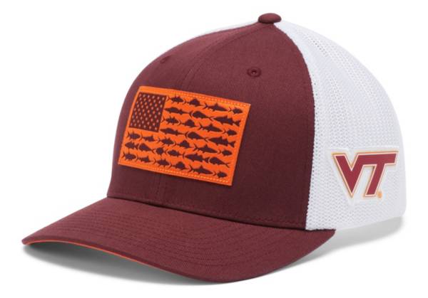 Columbia Men's Virginia Tech Hokies Maroon Flag PFG Mesh Fitted Hat product image