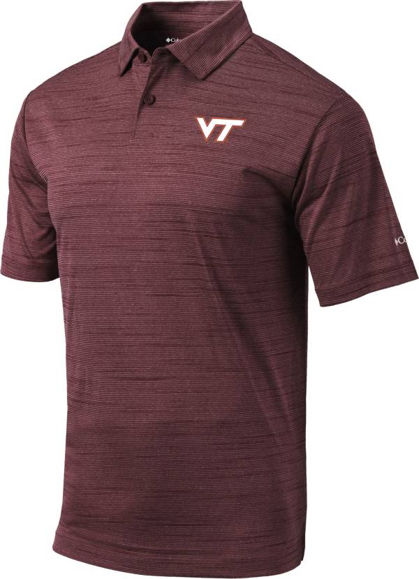 Columbia Men's Virginia Tech Hokies Maroon Omni-Wick Set Performance Polo